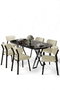 Hanah Home Axton - Mármol negro y crema